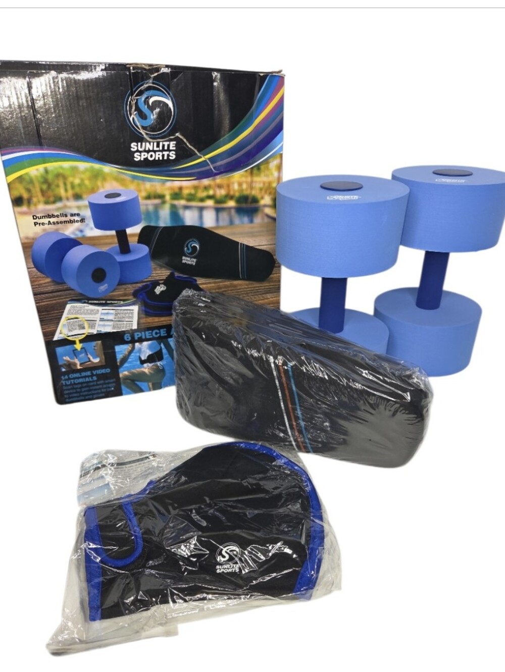 Sunlite Sports 6 Piece Aqua Fitness Set NEW